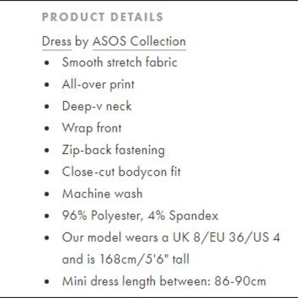 ASOS V Neck Mini Dress In Palm Print - Picture 4 of 4